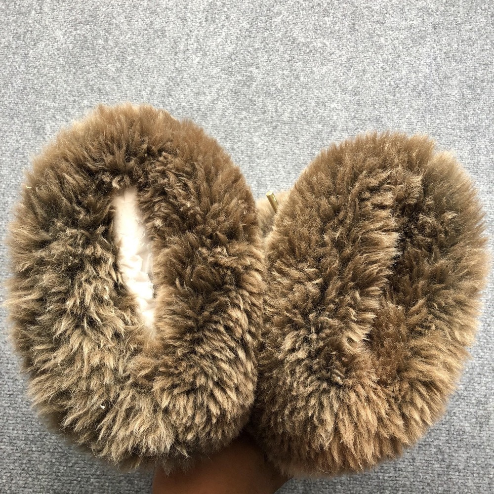Y2K UGG Classic Posh Short Fur Pull-on Boots Beachwood Long Sheepskin Size 9 - Picture 7 of 13